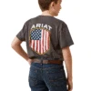 Ariat 10045315 Kids Patriot Badge T-Shirt Charcoal Heather