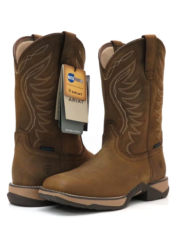 Ariat 10029528 Womens Anthem H2O Waterproof Square Toe Boot Distressed Brown