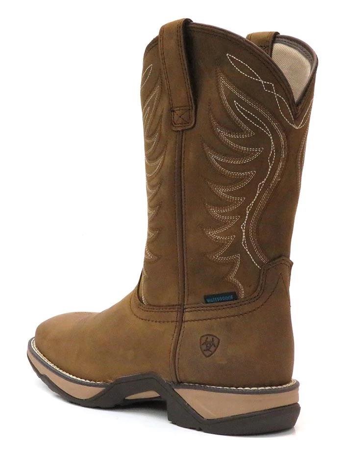Ariat 10029528 Womens Anthem H2O Waterproof Square Toe Boot Distressed Brown - Image 3