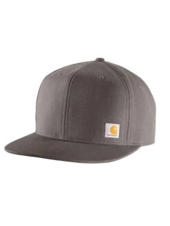 Carhartt 101604-039 Firm Duck Flat Brim Cap Gravel