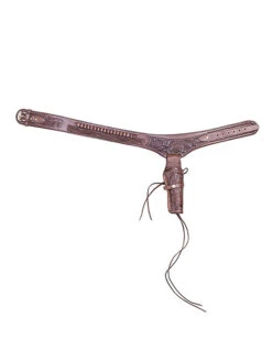 Western Express GB-45CHOC Tooled Leather Single Holster Belt Chocolate