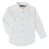 Wrangler 10GW7001W Girls Rhinestones Embroidery Western Shirt White