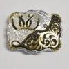 Montana Silversmiths 35410YG-887 Tone 3 Horseshoes Rope Buckle