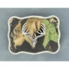 Nocona 37958 Mens Scalloped Rectangle Mossy Oak Buck Skull Buckle