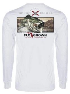 FloGrown FGM-3119 Bass Lake Long Sleeve Tee White