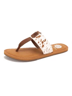 Yellow Box 52482 Womens Dolorez Flip Flop Sandals Cow White - 11