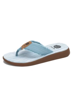 Yellow Box 52607 Womens Gerri Flip Flop Sandals Denim - 7