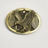Colorado Silver Star 5990-B Eagle With Flags Oval Belt Buckle Brass