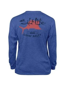 Salt Life SLY1173 Big Shot Youth Long Sleeve Tee Royal Heather