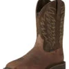 Ariat 10021108 Mens Groundbreaker Wide Square Toe Steel Toe Work Boots Brown