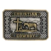 Montana Silversmiths A898 Beaming Christian Cowboy Attitude Buckle