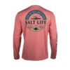Salt Life SLM6227 Mens DEEP SEA CRUISIN Long Sleeve Tee Airy Burnt Coral Heather