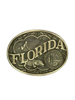 Montana Silversmiths 60811FLC Florida State Heritage Attitude Buckle Brass