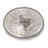 Montana Silversmiths 6189SV-610TX (D) Texas State Western Belt Buckle Antiqued Silver - D