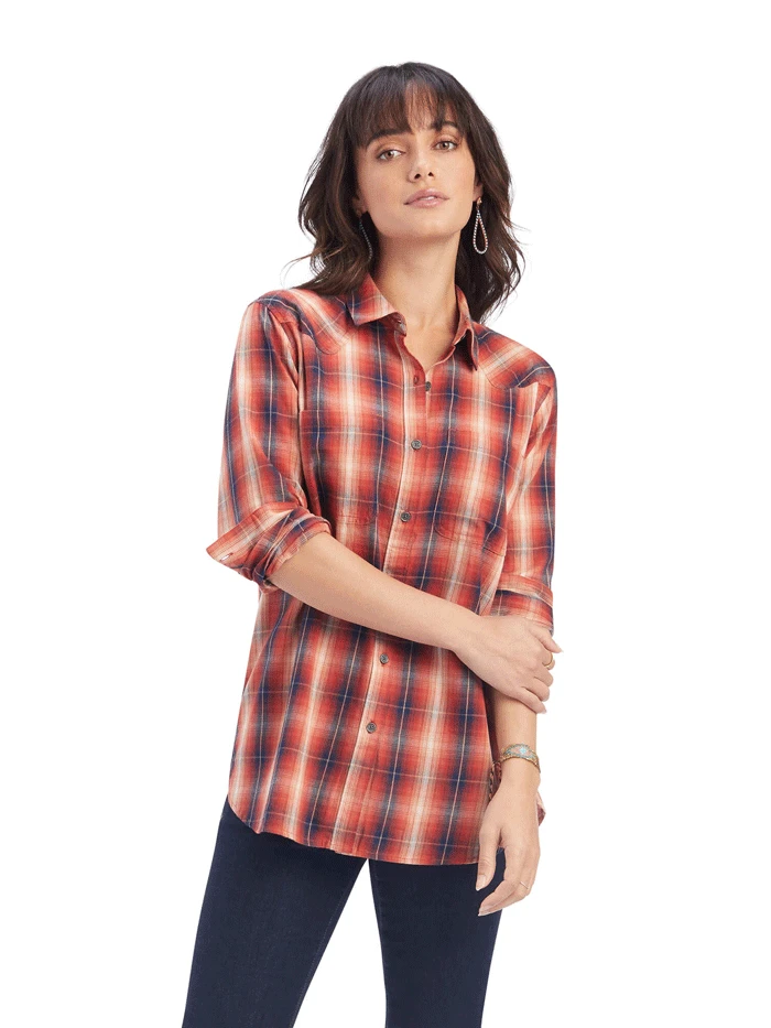 Ariat 10041737 Womens REAL Billie Rae Plaid Shirt Citrus Grove
