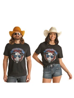 Rock & Roll Denim RRUT21R12R Dale Graphic Tee Black