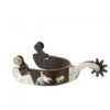 Tough 1 78-1901-0-0 Kelly Silver Star Cutting Horse Spur Overlay - Brown