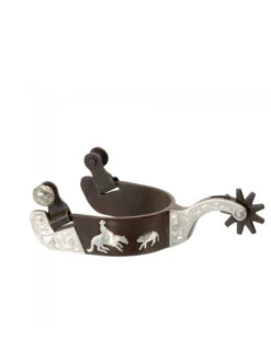 Tough 1 78-1901-0-0 Kelly Silver Star Cutting Horse Spur Overlay - Brown
