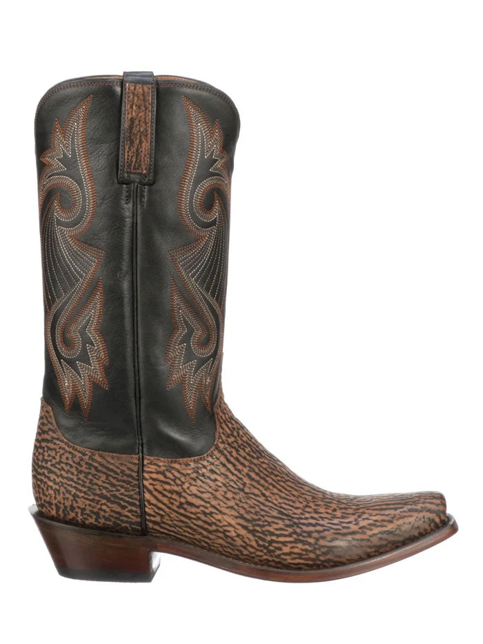 Lucchese M3238.74 Mens Mingus Safari Shark Boots Black - Image 2