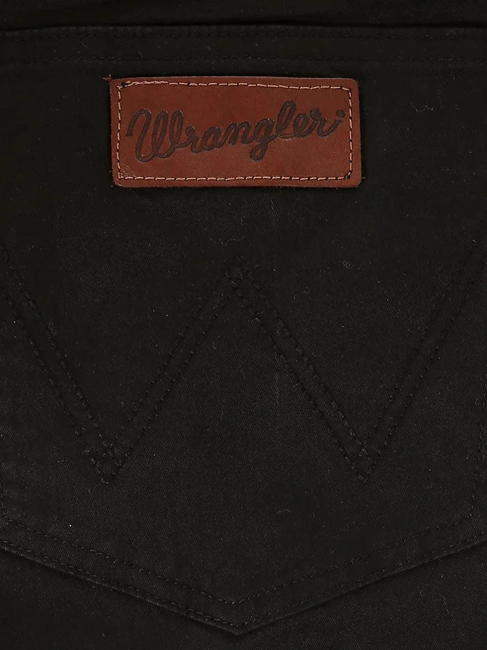 Wrangler 88MWZBK Mens Retro Slim Fit Straight Leg Jean Black - Image 4