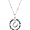 Montana Silversmiths NC5360 Womens Luck Of The Draw Horseshoe Necklace Silver