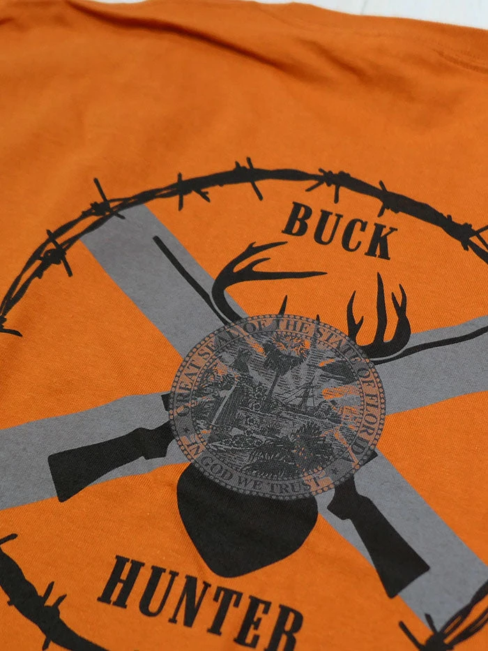 JC Western 9PC61SS-TXO Mens Buck Hunter Short Sleeve Tee Texas Orange - Image 2