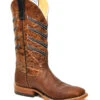 Anderson Bean 0107A-9216L Mens Stitched Square Toe Western Boot Brown