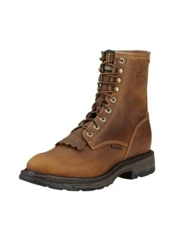 Ariat 10016266 Mens Workhog 8in Lace Up Work Boot Aged Bark