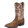 Ariat 10019913 Kids Sport Patriot Camo Boot Antique Mocha Sand