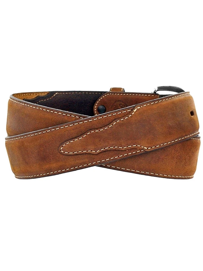 Justin 53709 Classic Western Leather Belt Brown - Image 2