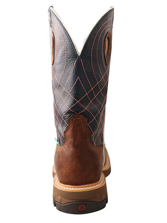 Twisted X MXBW001 Mens Waterproof Western Work Boot Mocha Navy - Q - Image 2