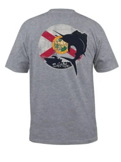 Salt Life SLM10684-ATHHT Mens Florida Dawn Pocket Tee Athletic Heather