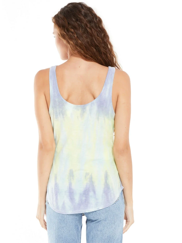 Z Supply ZT212721-LAV Womens Easy Sorbet Skies Tie-Dye Tank Lavender - Image 2