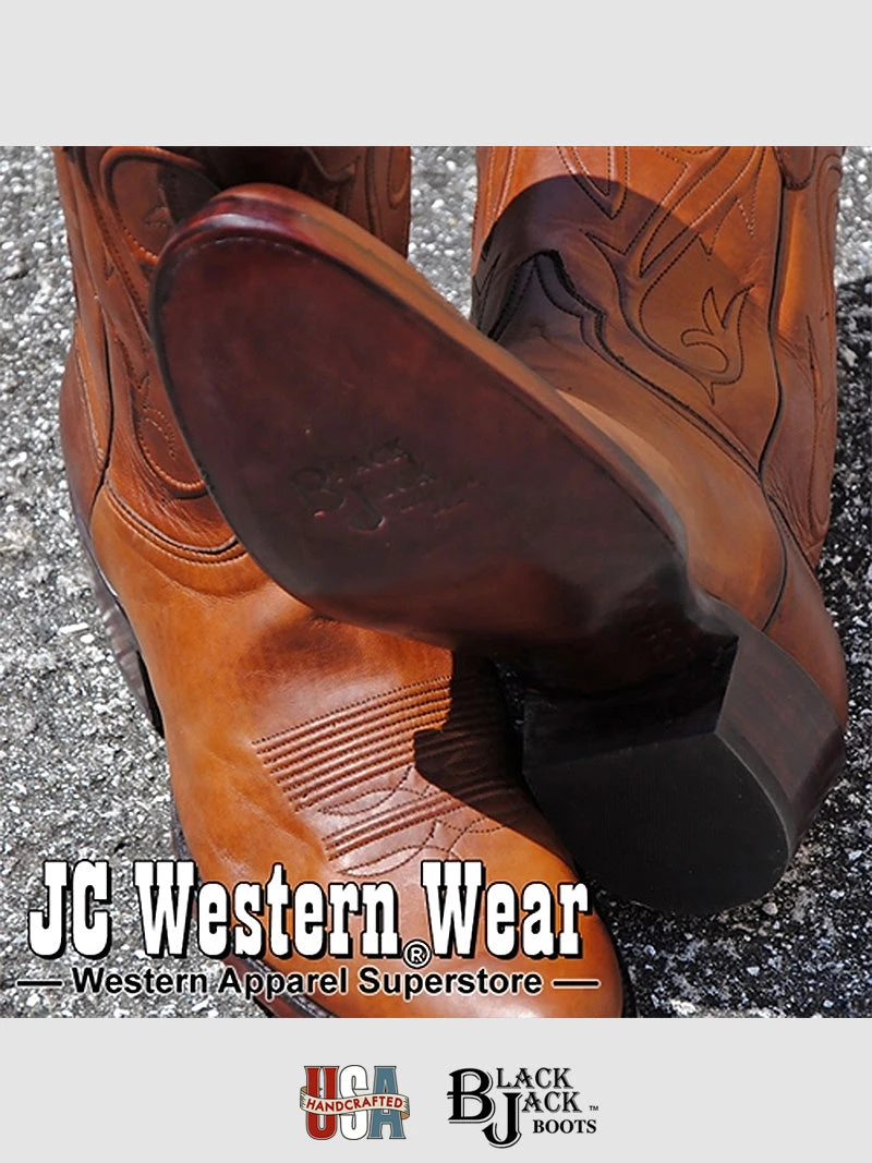 Black Jack BP405-64 Burnished Peanut Ranch Hand Western Boots - Image 3