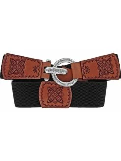 Brighton B60433 Womens Gaucho Stretch Belt Brown - D