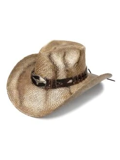 California Genuine Toquilla Longhorn Concho Straw Hats CA-1808