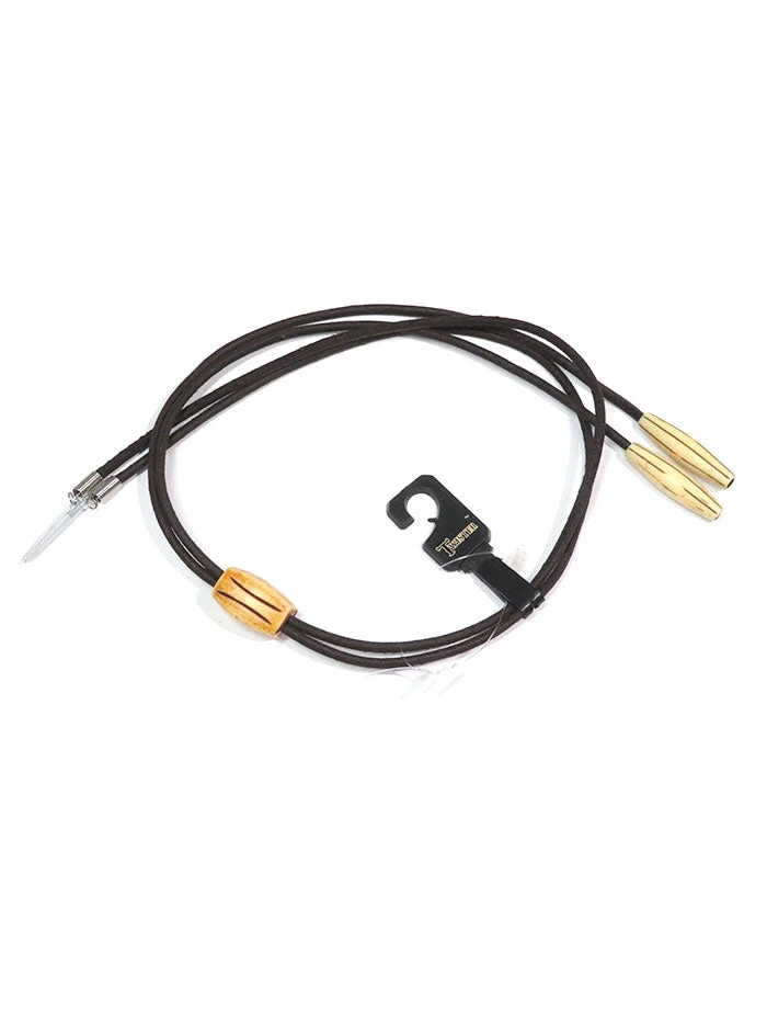 Twister Leather Cowboy Hat Chin Strap W/ Bone Bead - Image 3