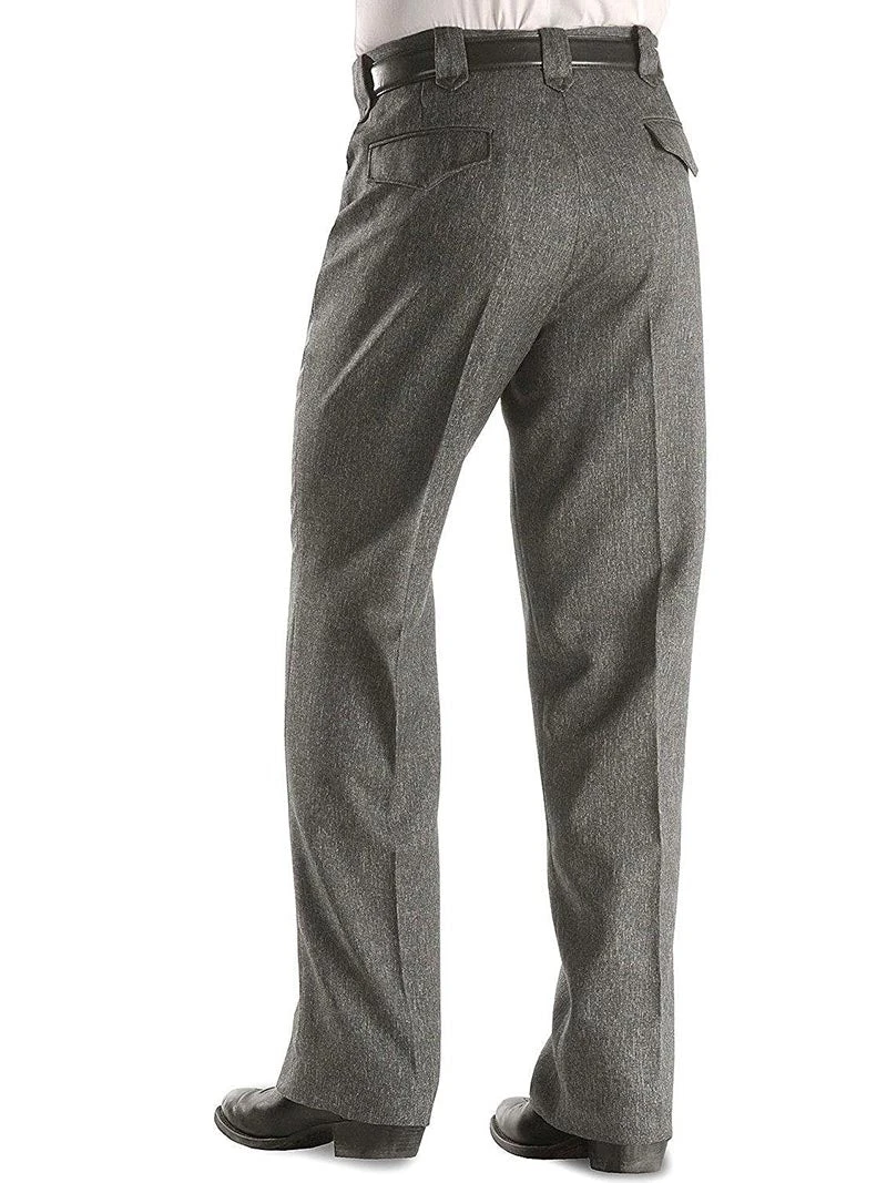 Circle S CP4776-40 Mens Western Dress Ranch Pants Heather Charcoal - Image 2