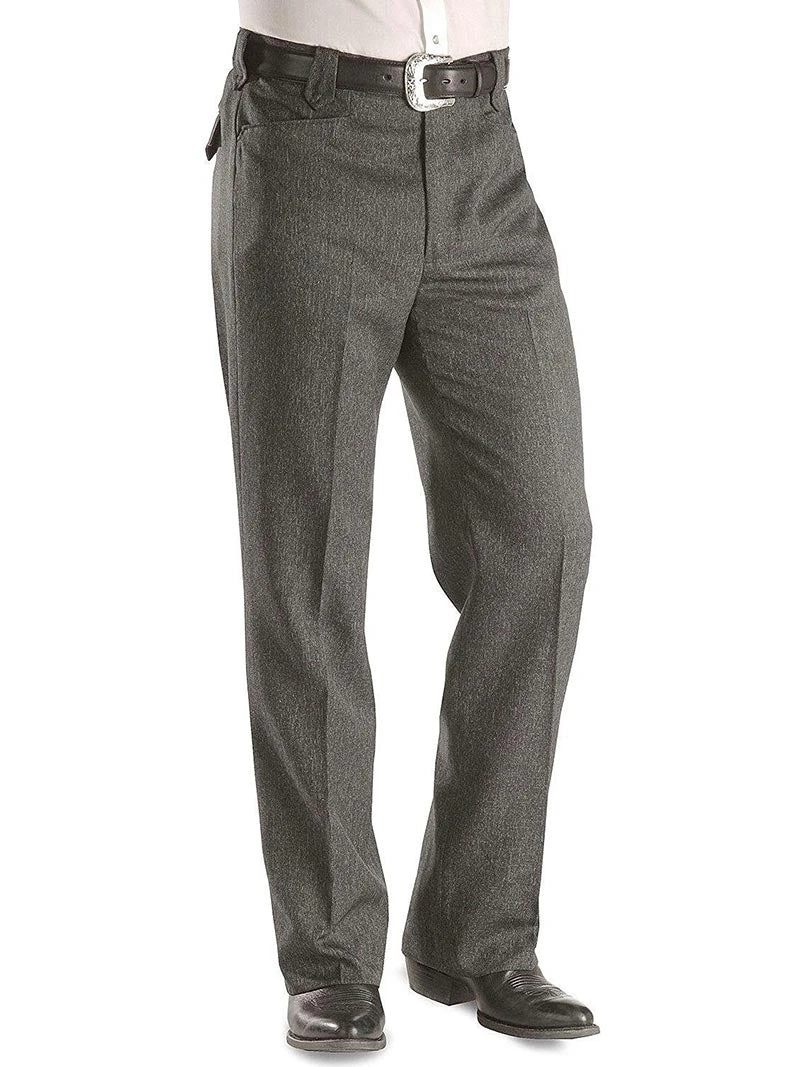 Circle S CP4776-40 Mens Western Dress Ranch Pants Heather Charcoal