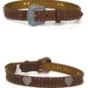 Angel Ranch DA5294 Girls Hearts And Studs Leather Belt Brown