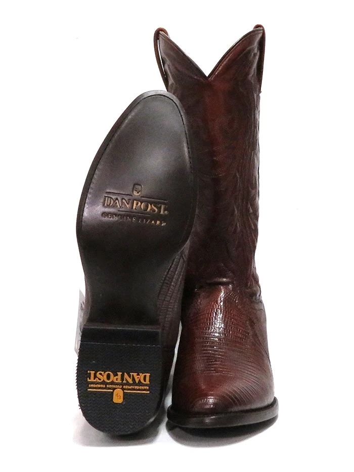 Dan Post DP2351R Mens Raleigh Lizard Western Boot Antique Tan - D - - Image 2