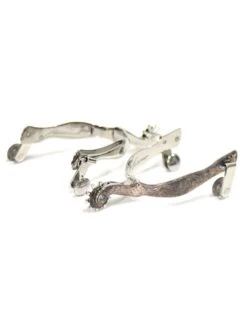 E. Garcia Authentic Chrome Western Inlay Cowboy Boot Spurs SP2251