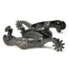 E. Garcia Authentic Gun Metal Star Inlay Cowboy Boot Spurs SP2281