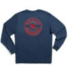 Beach & Barn EMBLEM-LS-NAVY Mens Emblem Long Sleeve Tee Navy