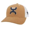 Hooey 7089TTNWH 6 Panel Dallas Cowboys Trucker Cap With Logo Tan White