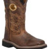 Dan Post DPC2932 Kids Western Leather Square Toe Armarillo Boot Brown - B