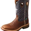 Twisted X MXBW001 Mens Waterproof Western Work Boot Mocha Navy - Q