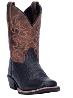 Dan Post DPC2944 DPC3944 Kids Little River Square Toe Boot Black - B -