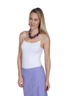 Scully HC84 Womens Seamless Camisole White Ivory Black