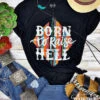 Texas True 3413 Womens Born To Raise Hell Tshirt Black